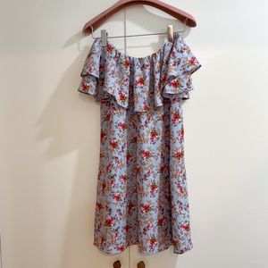 Topshop Floral Bardot Dress